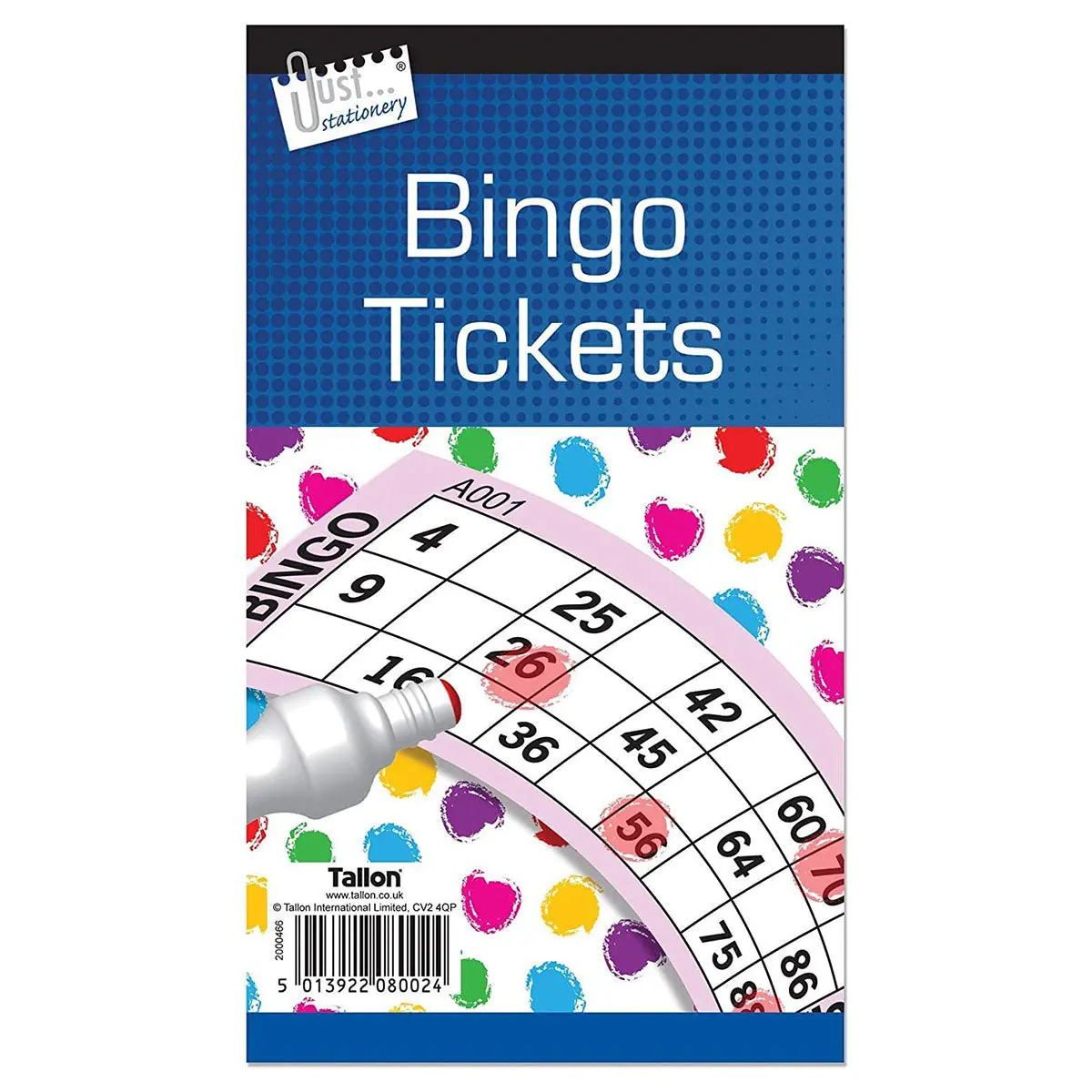Jumbo Bingo Tickets 21 X 12Cm 1