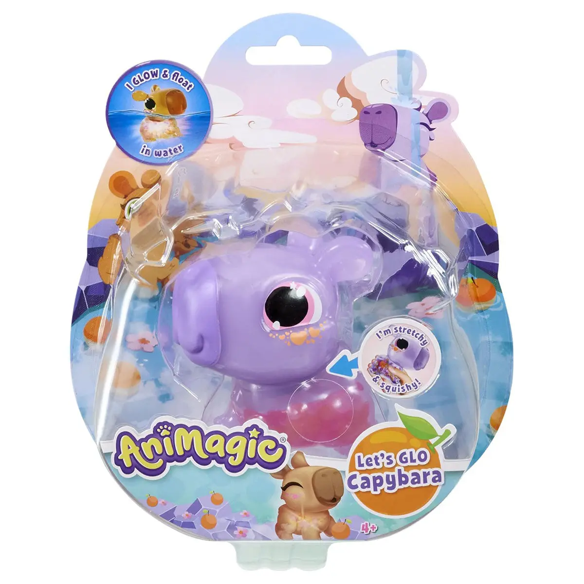 Animagic Let's Go Capybara Purple Interactive Pet 1