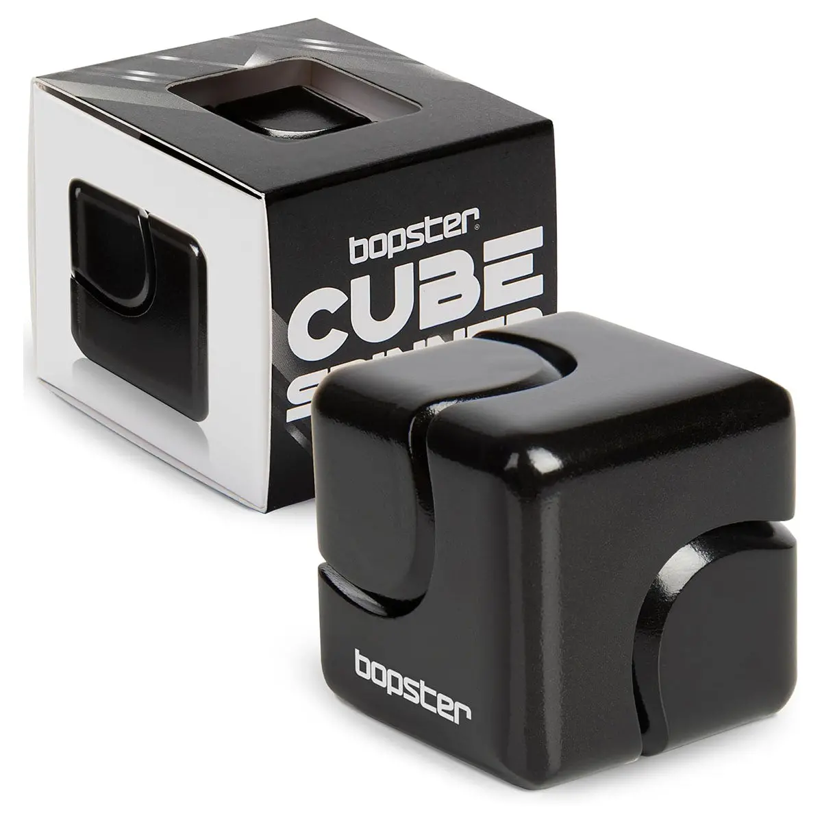 Bopster Cube Spinner Black Fidget Toy 1