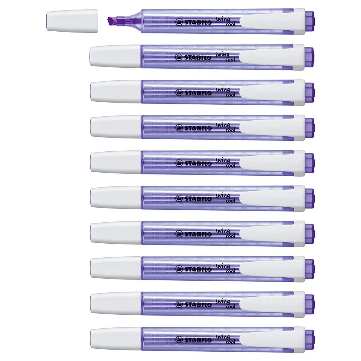 Stabilo Swing Cool Lavender Highlighter Box Of 10 1
