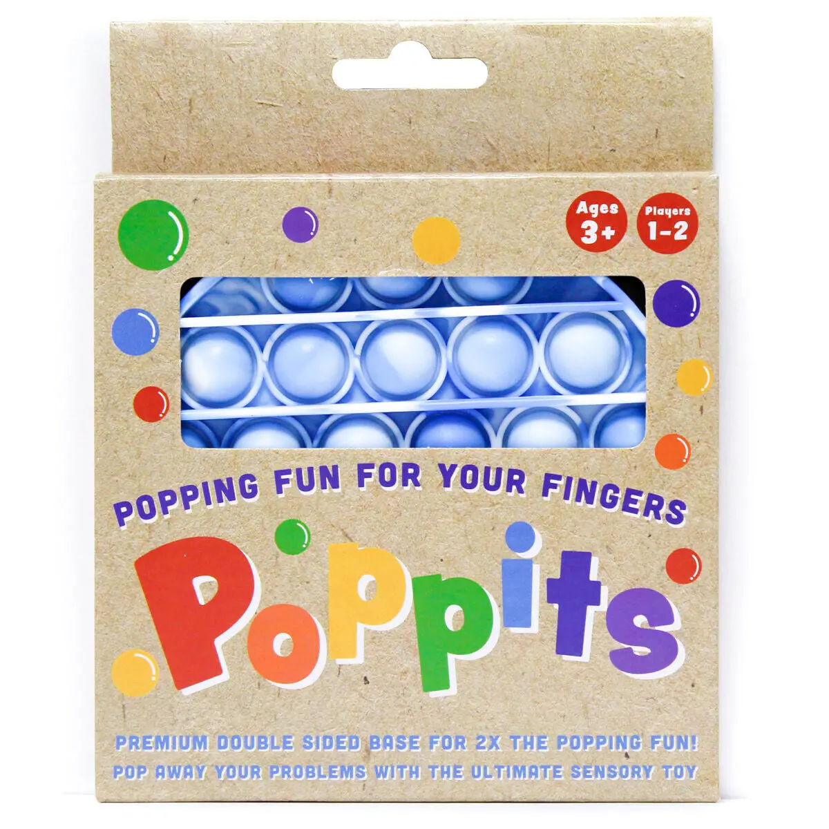 Poppits Blue Tie Dye Circle Fidget Toy 1
