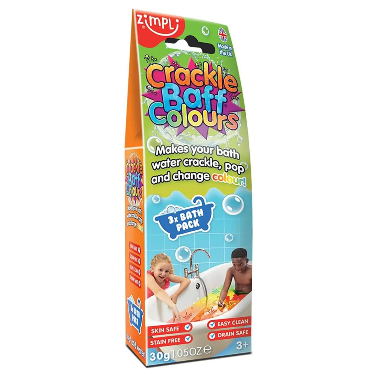 Crackle Baff Colours Bath Bombs (3 Pack) 1