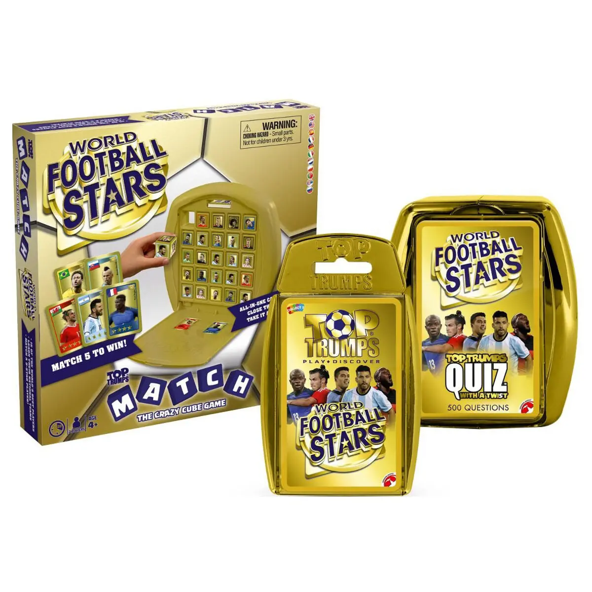World Football Stars Guess Who, Top Trumps Quiz & Cards Bundle 1