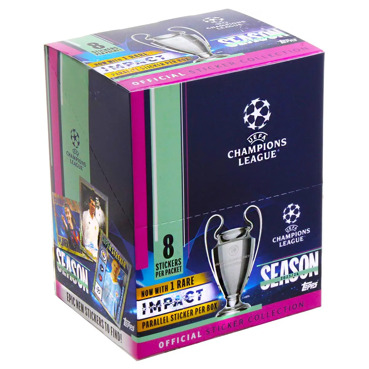 Topps Uefa Champions League 2023/24 Season Official Sticker Collection 50 Pack Box 1