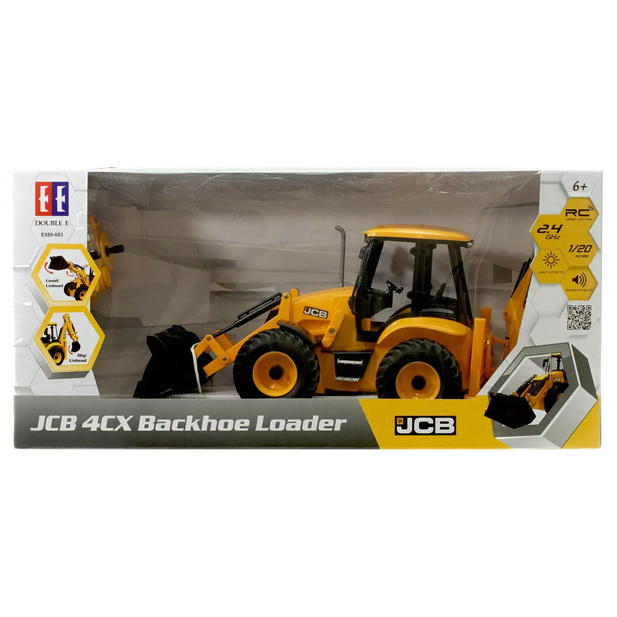 Double E Jcb 4Cx Backhoe Loader Rc Vehicle 1
