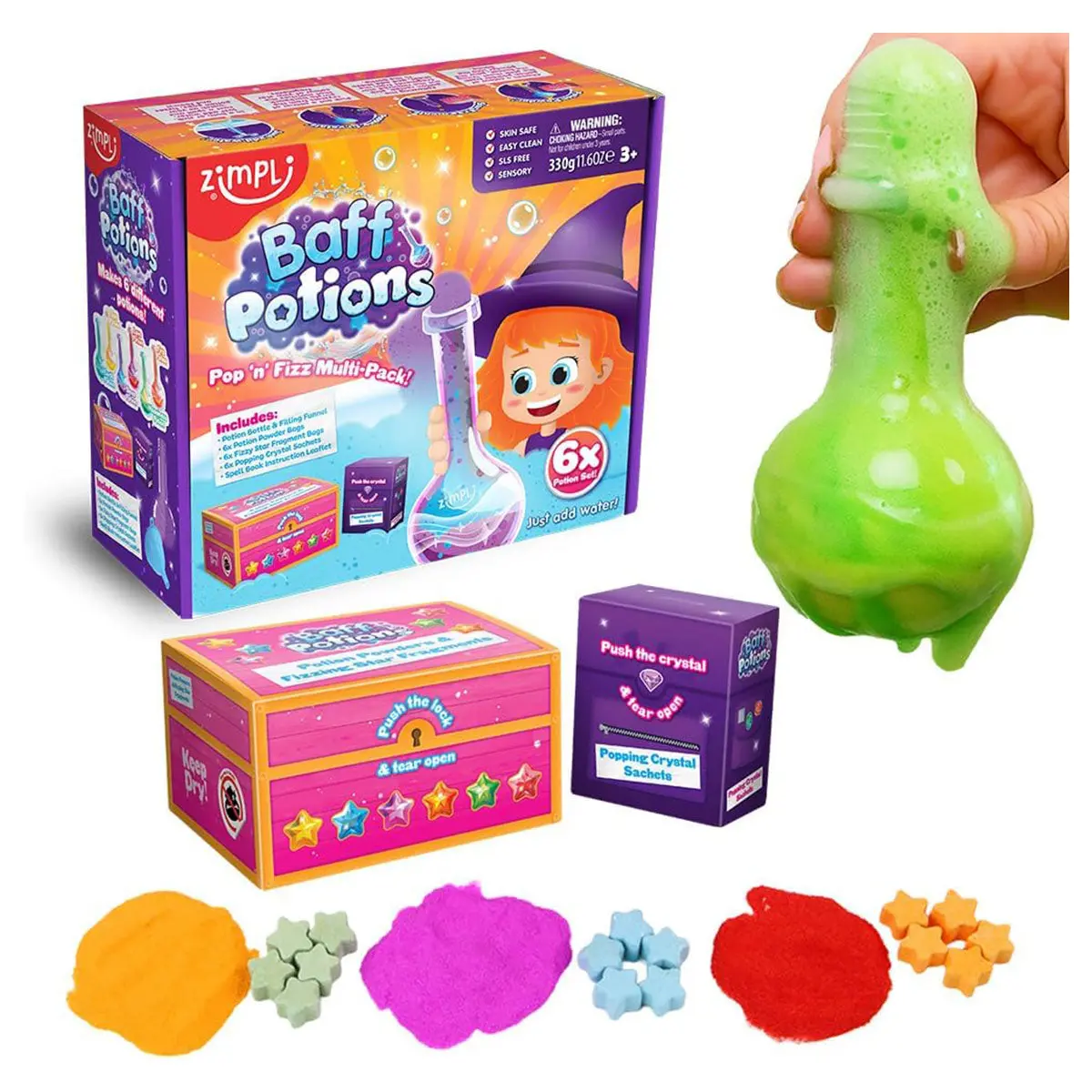 Zimpli Baff Potions Pop 'N' Fizz Multi Pack Bath Fun 1