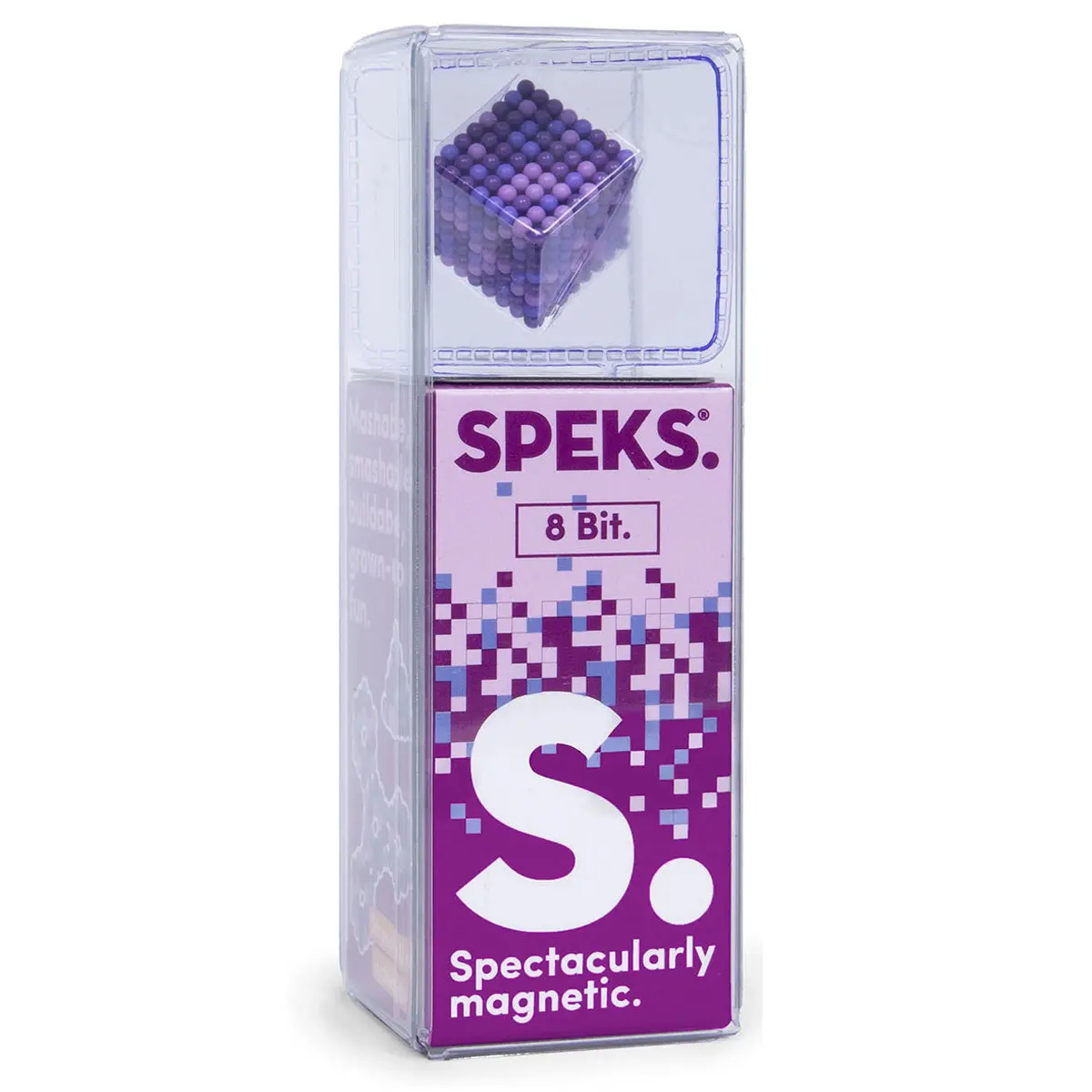 Speks Pixel 8 Bit Purple Spectacularly Magnetic Fidget Balls (14+) 1