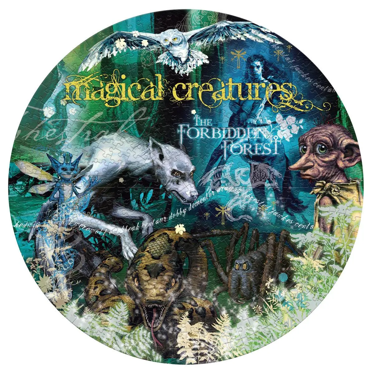 Harry Potter Magical Creatures 500 Piece Round Jigsaw Puzzle 2
