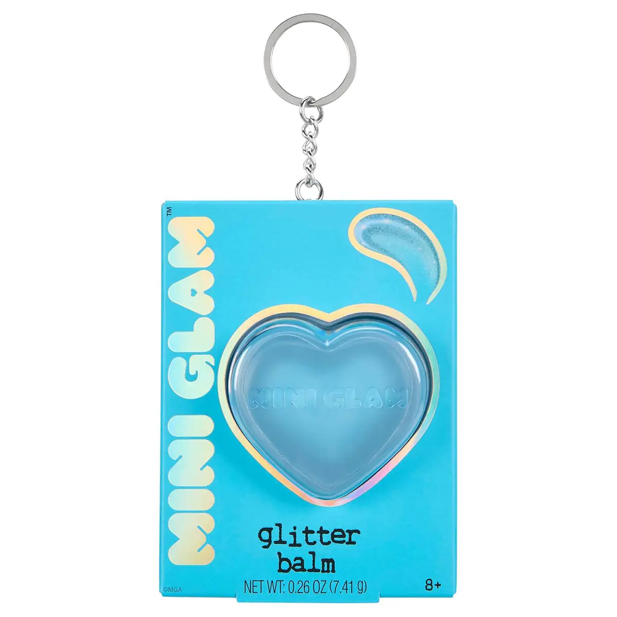 Mini Glam Heart Glitter Balm Vibe Check Keychain 1