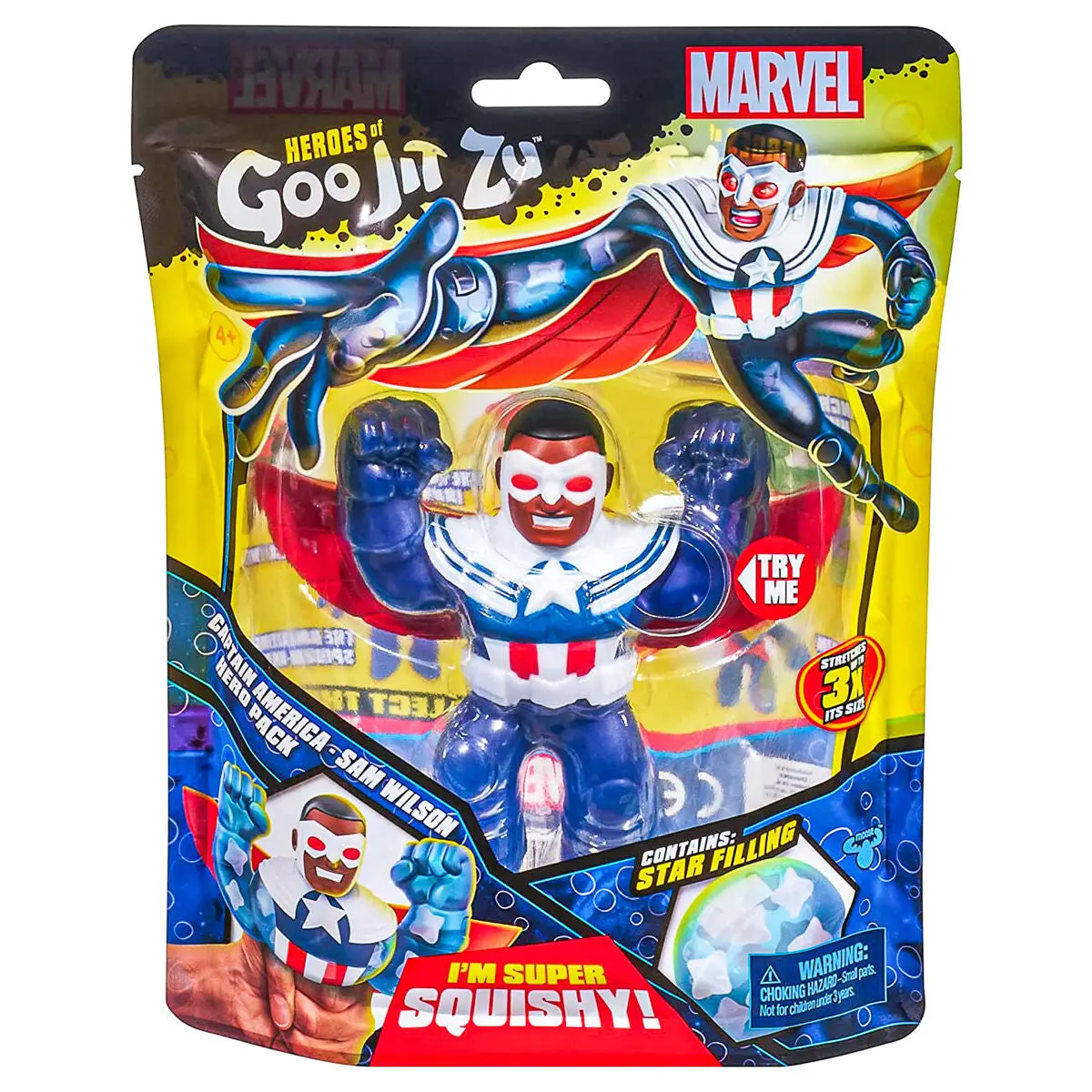 Heroes Of Goo Jit Zu Marvel Captain America - Sam Wilson Stretch Figure 1