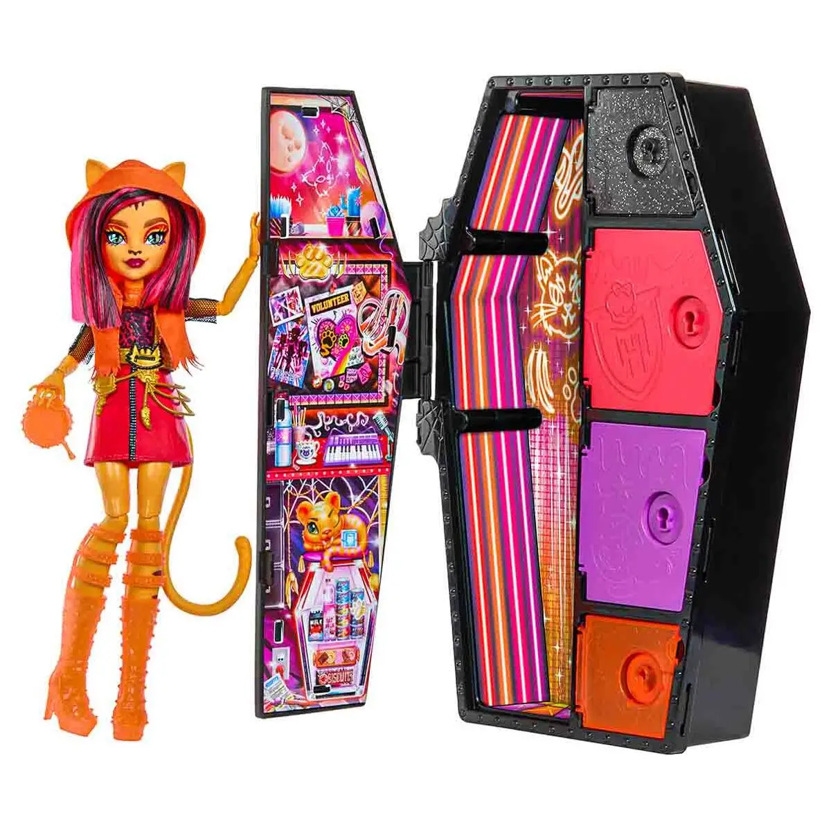 Monster High Skulltimate Secrets:  Neon Frights Toralei Doll Set 1