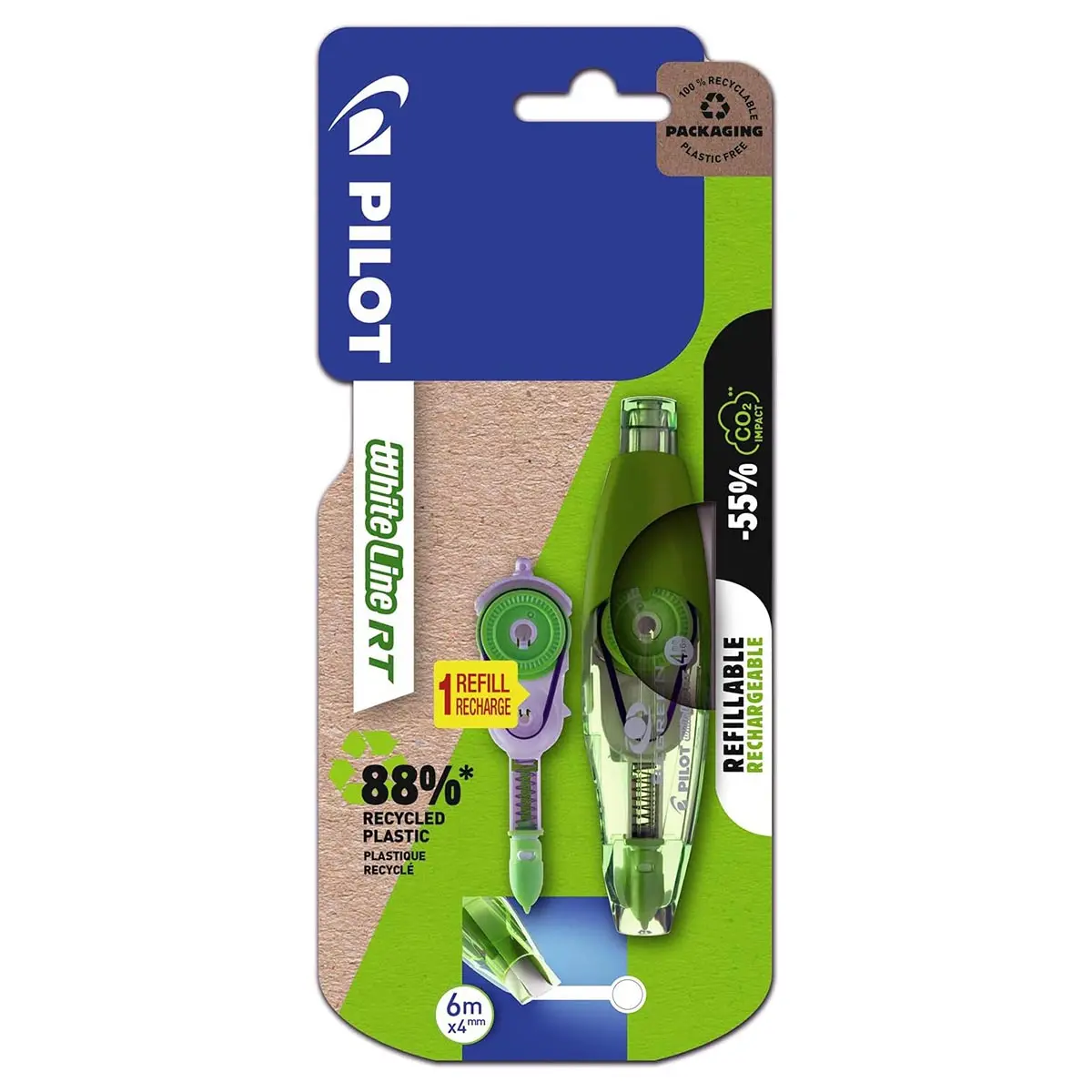 Pilot Whiteline Rt Refillable Correction Tape 1
