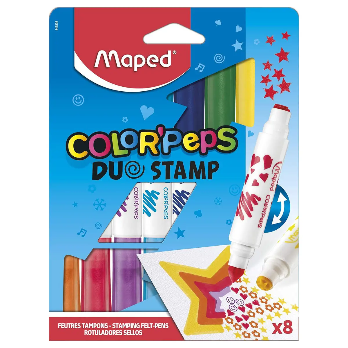 Maped Color'peps Duo Stamp Felt-Tip Pens (8 Pack) 1