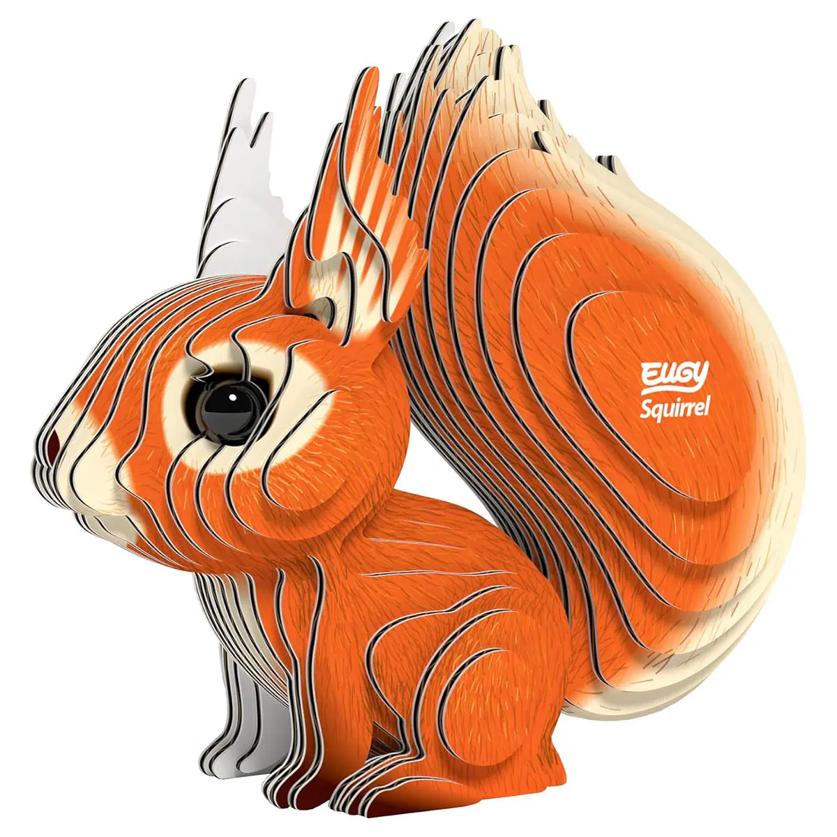 Eugy Squirrel 3D Cardboard Model Kit 1