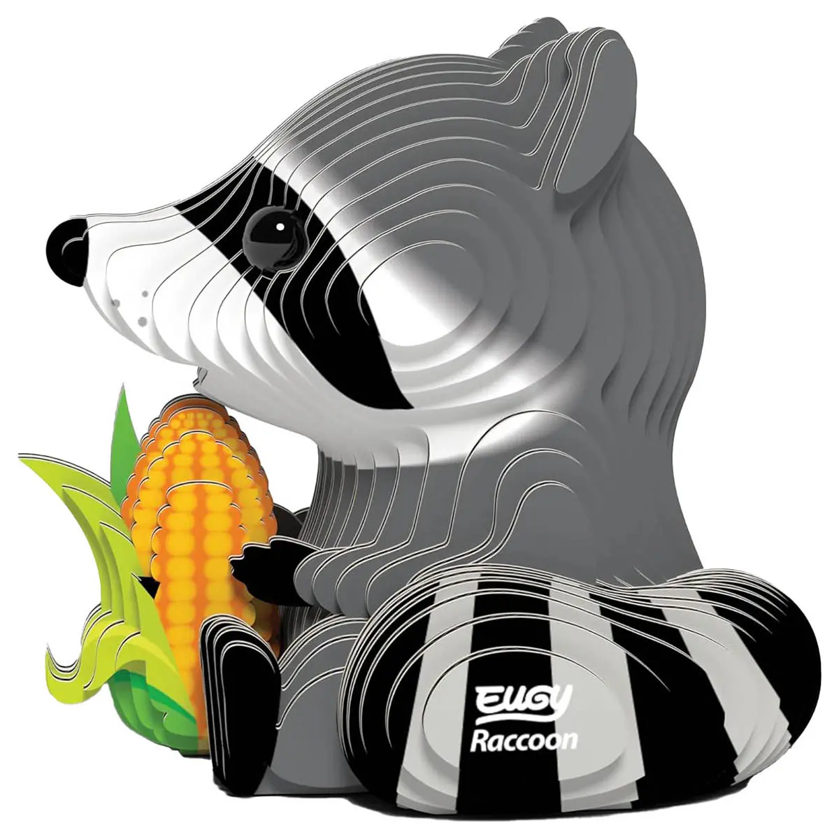 Eugy Raccoon 3D Cardboard Model Kit 1