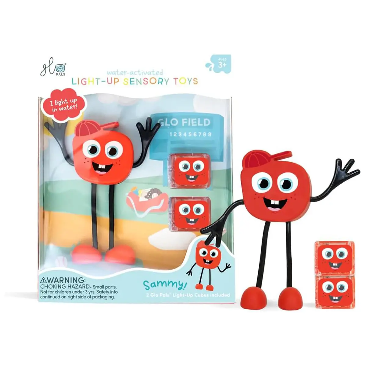 Glo Pals Water-Activated Light-Up Sensory Toys Sammy Set 1