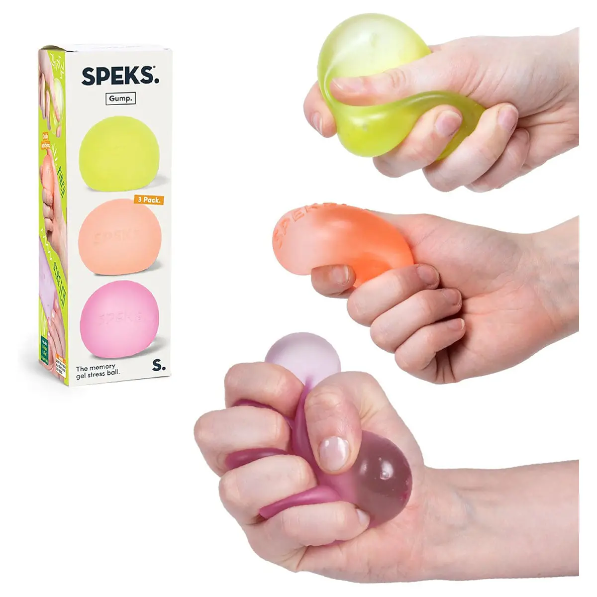 Speks Gump Memory Gel Stress Ball Warm (3 Pack) 1