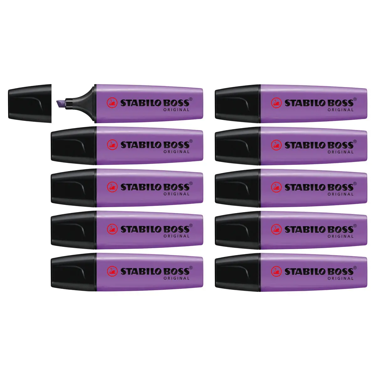 Stabilo Boss Original Lavender Highlighter Box Of 10 1
