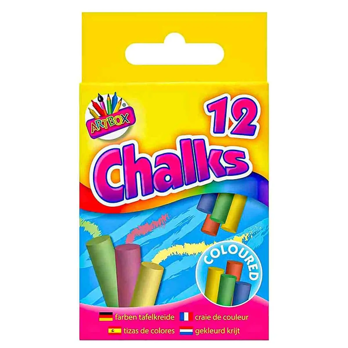 Artbox 12 Coloured Chalks 1