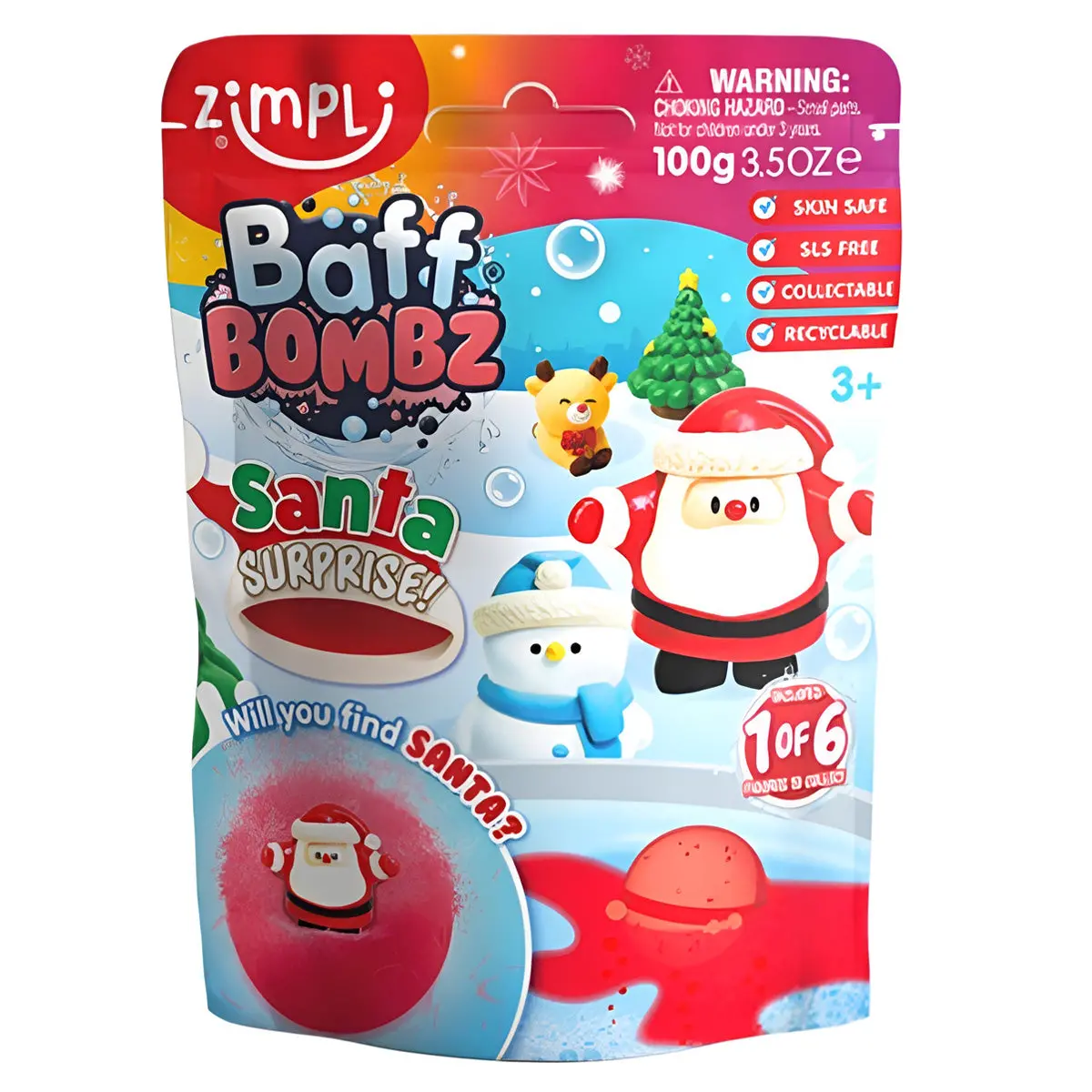 Baff Bombz Santa Surprise Bath Toy (Styles Vary) 1