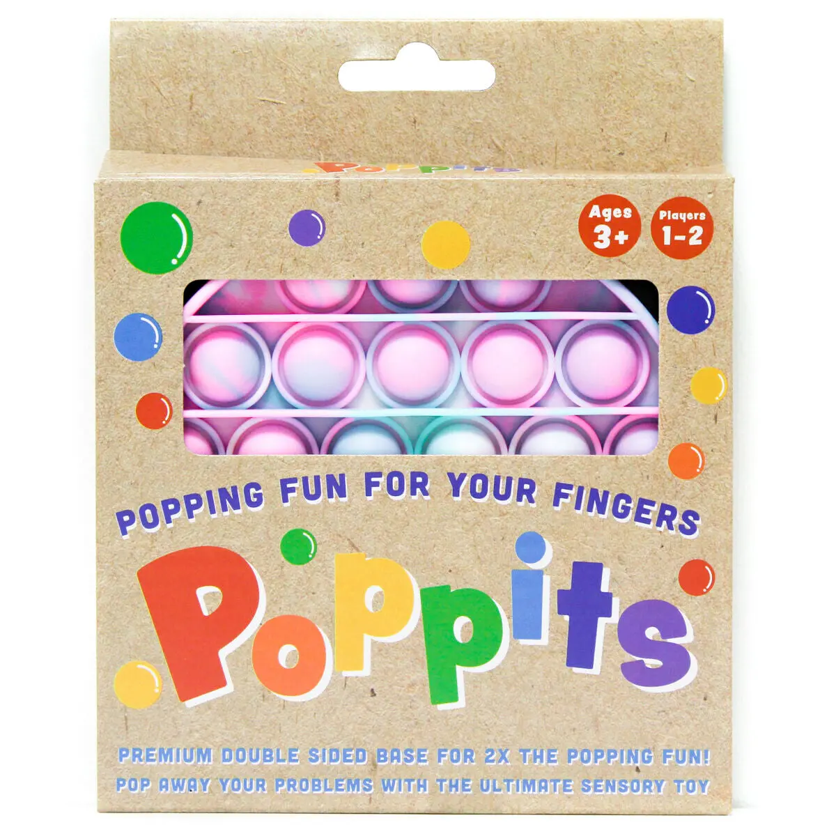 Poppits Pink Tie Dye Circle Fidget Toy 1