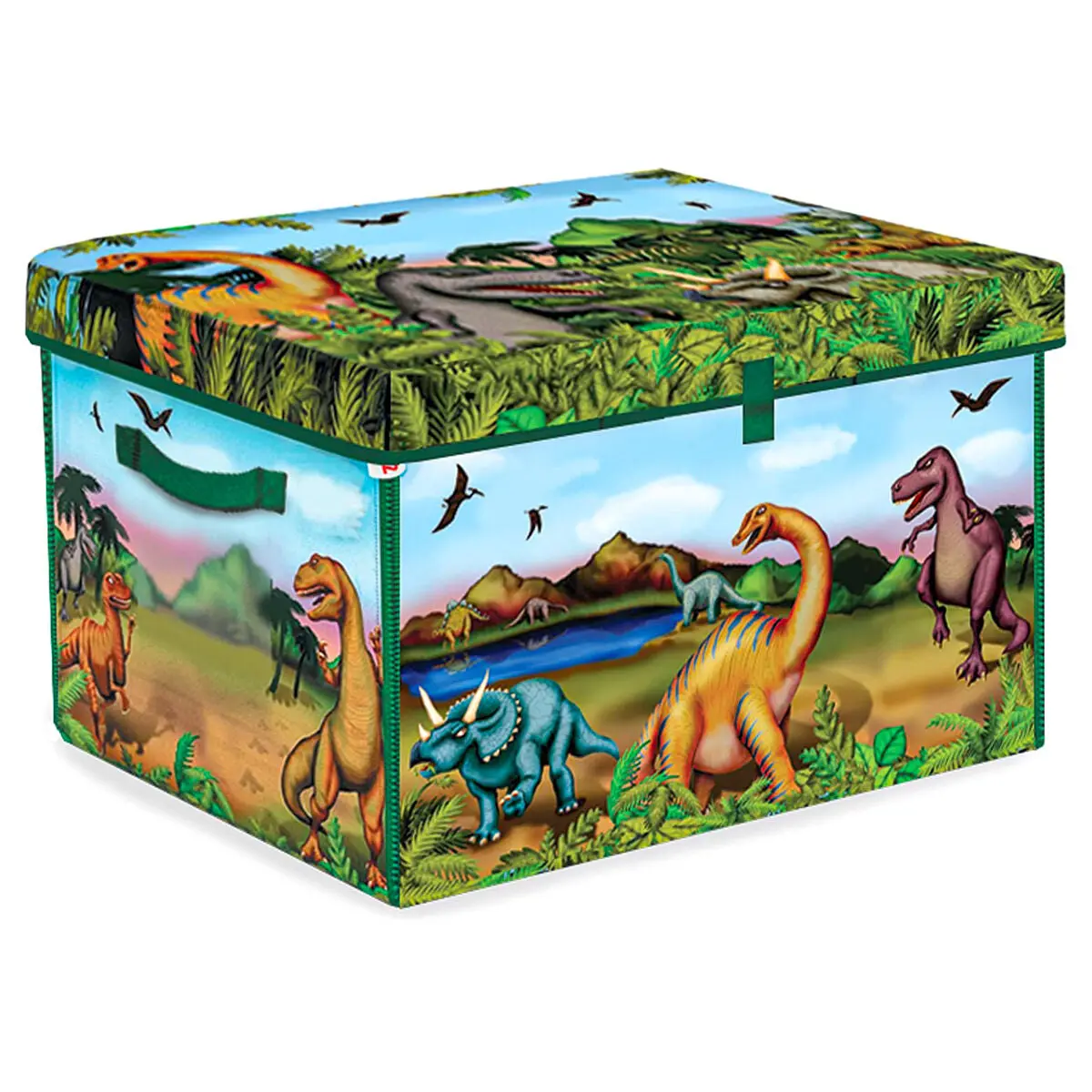 Dinosaur Zip Bin Transforming Toy Box Storage & Playmat 2
