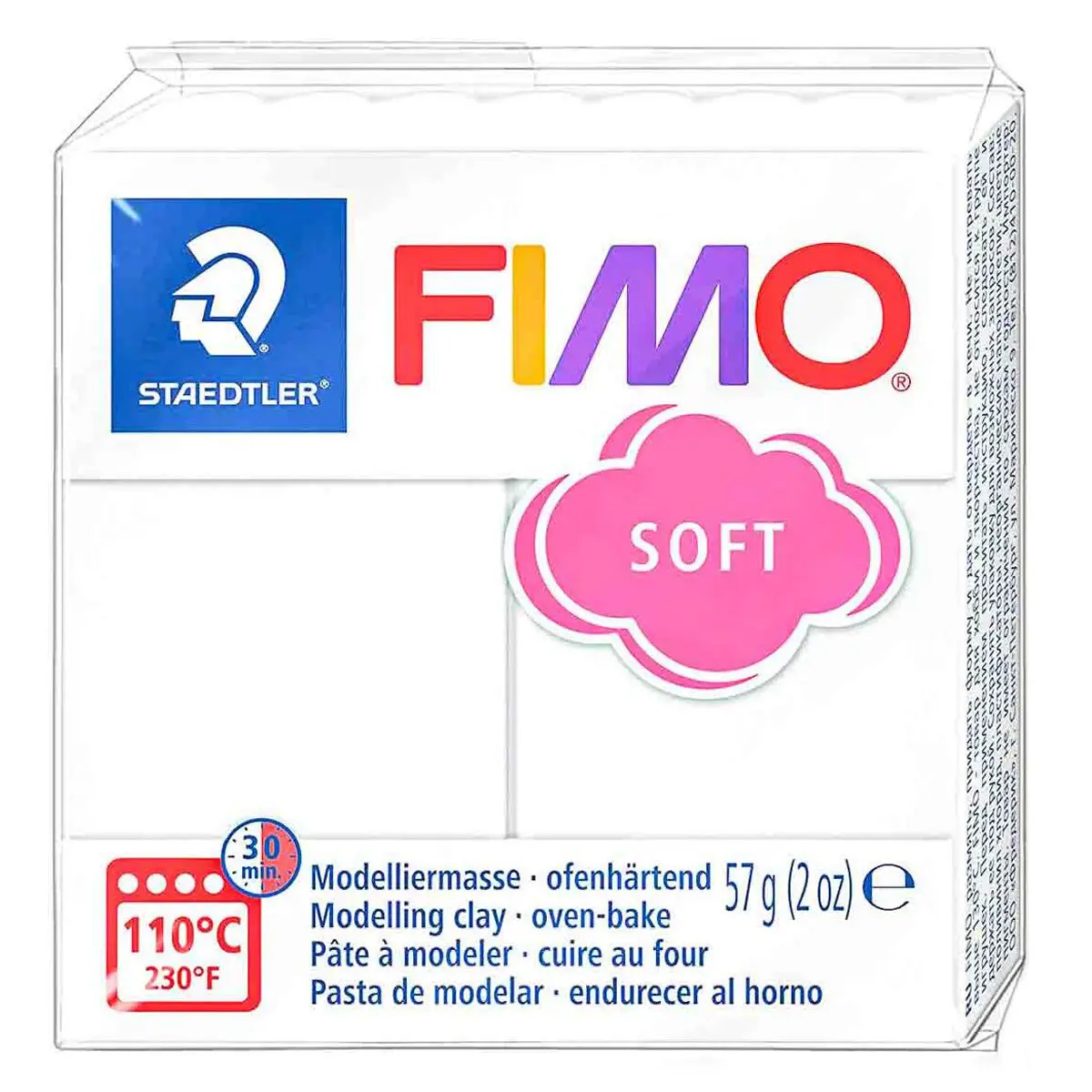 Staedtler Fimo Soft White Oven-Bake Modelling Clay 57G 1