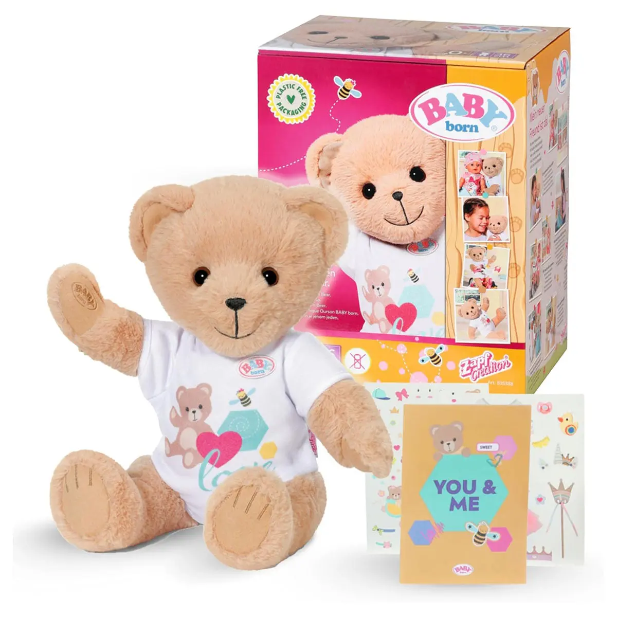 Baby Born Teddy White Soft Toy 1
