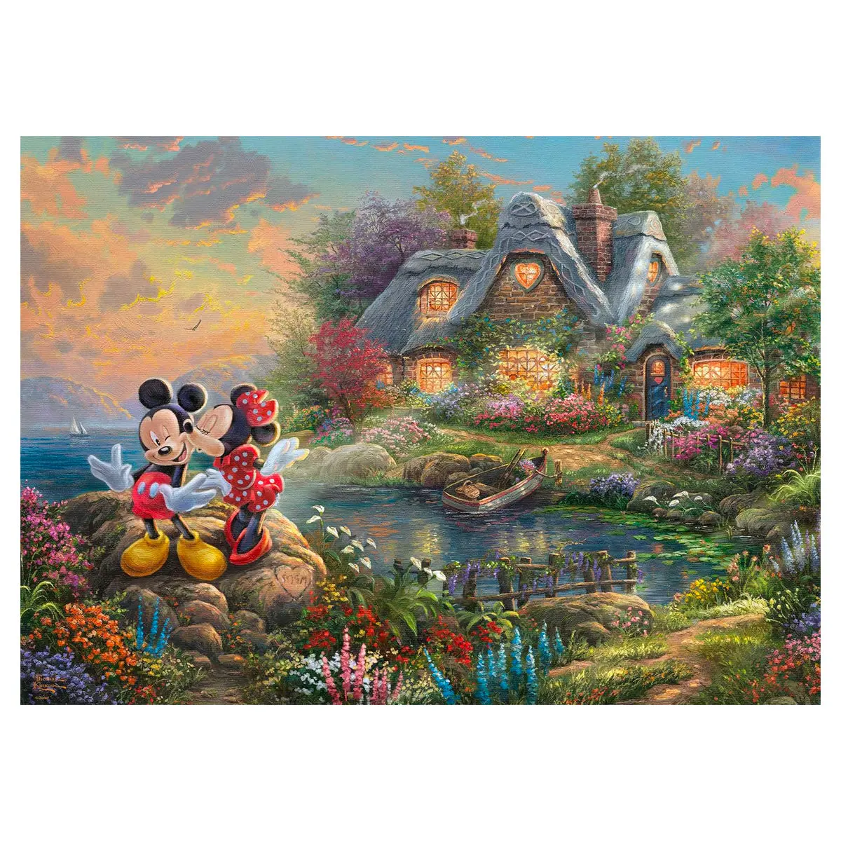 Disney Mickey And Minnie Sweetheart Cove 1000 Piece Jigsaw Puzzle 2