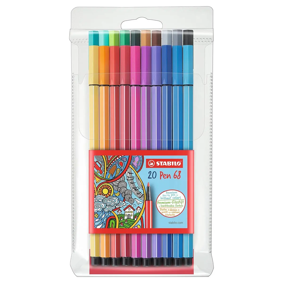 Stabilo Pen 68 Colorparade Premium Fibre-Tip Pens (20 Pack) 1
