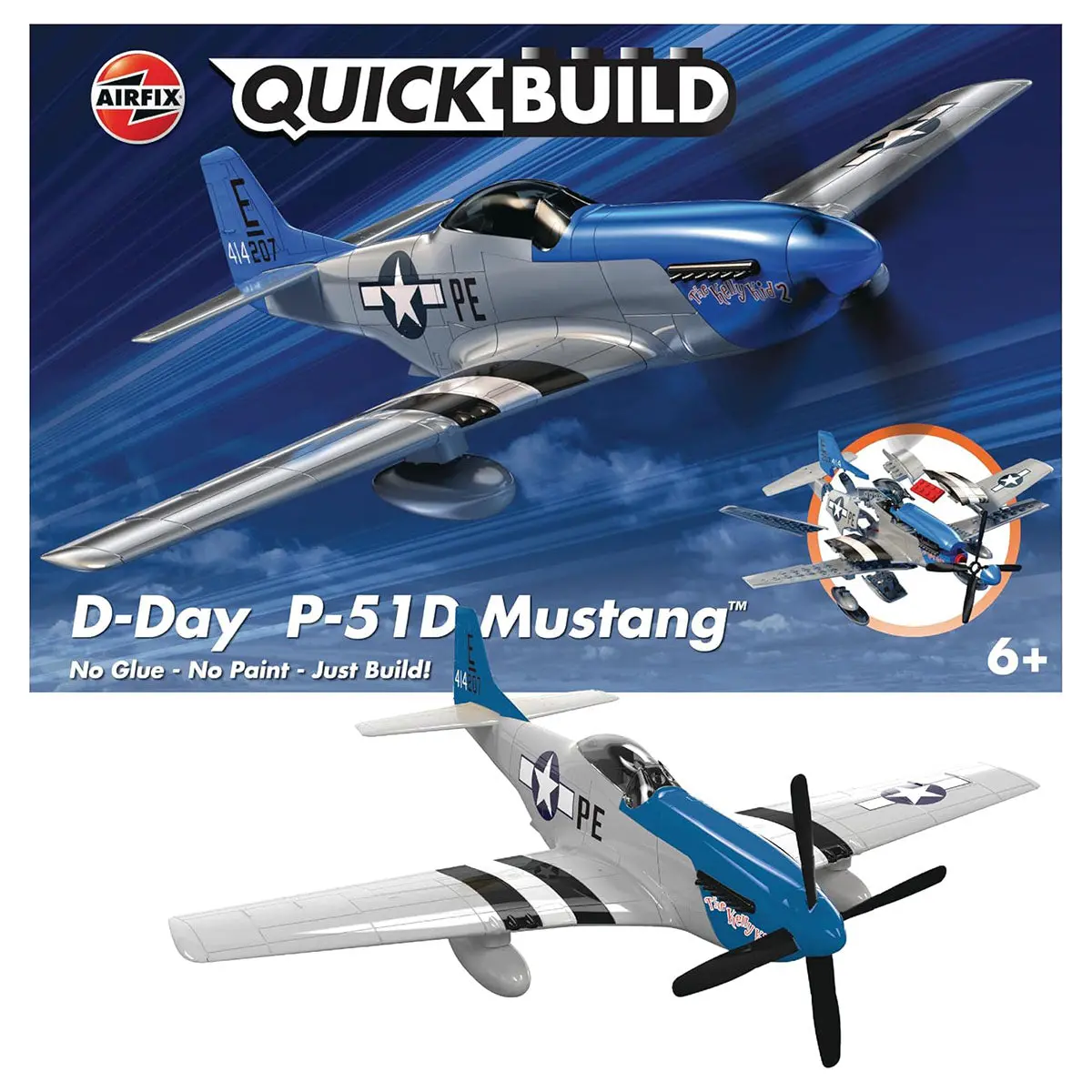 Airfix Quickbuild D-Day P-51D Mustang Model Kit 1