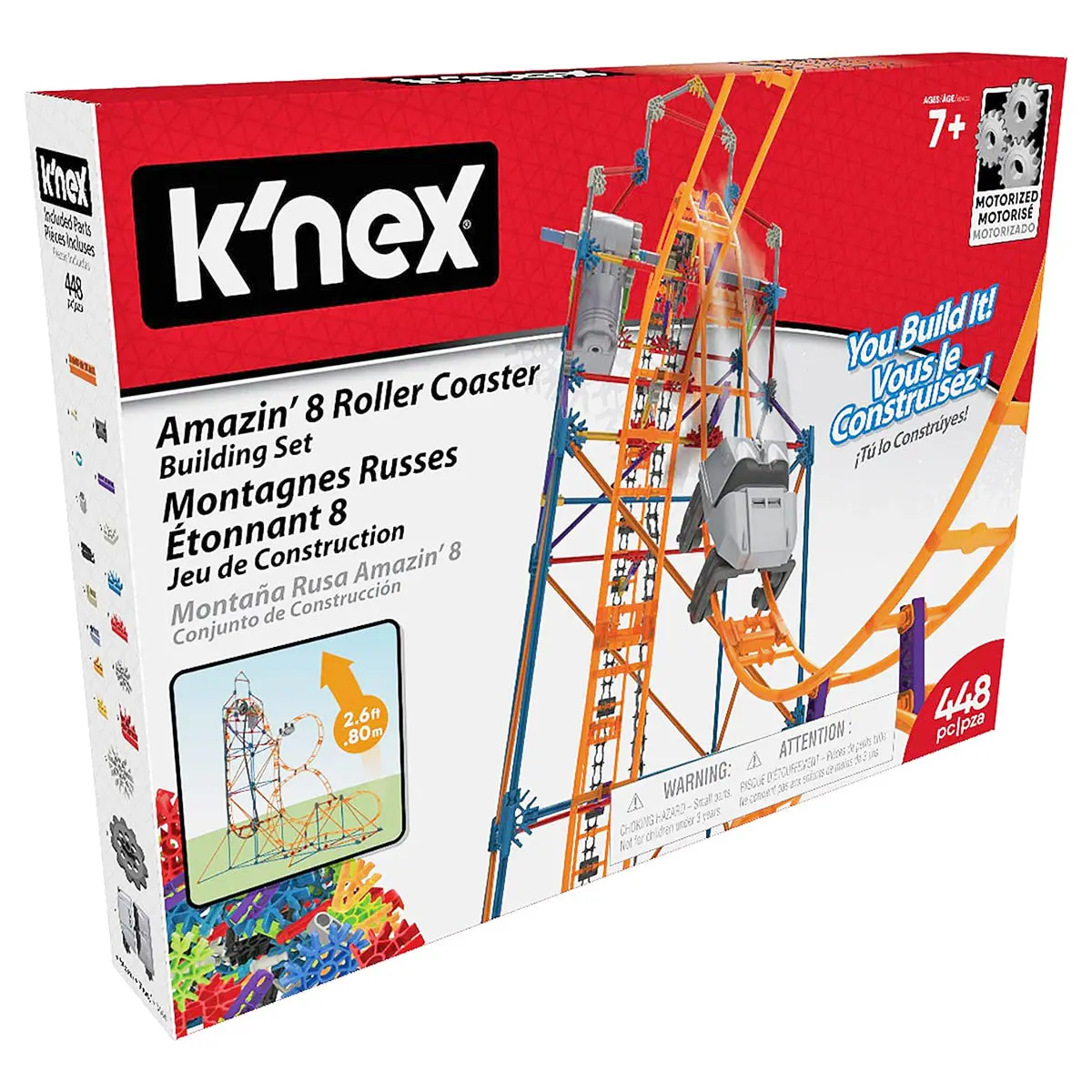K'nex Amazin' 8 Roller Coaster With Motor Building Set 1