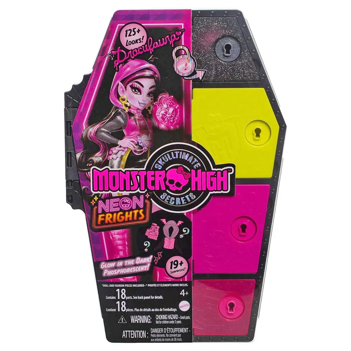 Monster High Skulltimate Secrets: Neon Frights Draculaura Doll Set 1