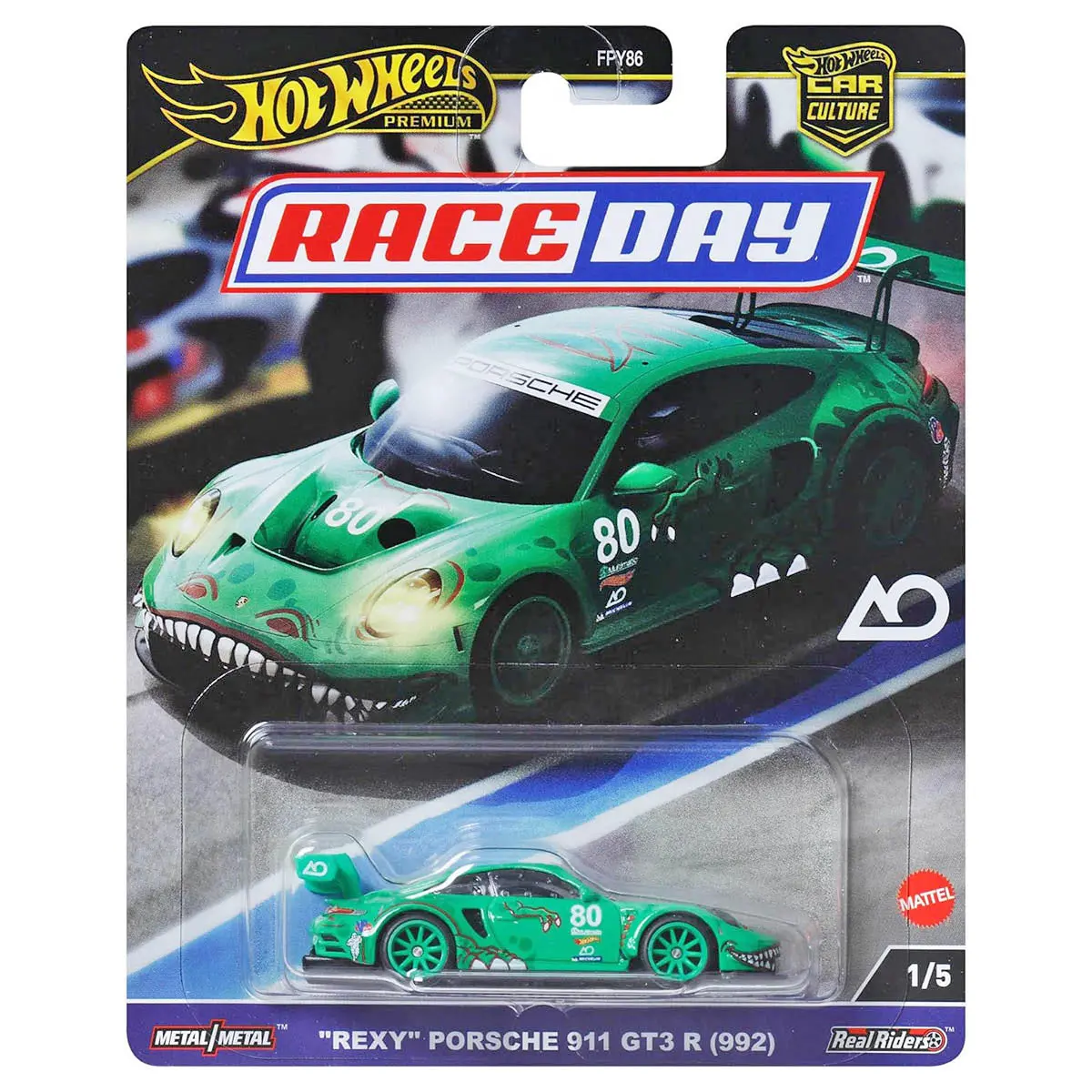 Hot Wheels Car Culture Race Day 'Rexy' Porsche 911 Gt3 R (992) 1/5 1