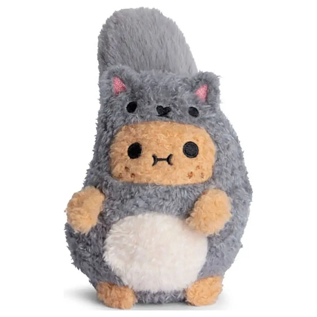Noodle Grey Squirrel Ricespud Mini Sitting Plush 1