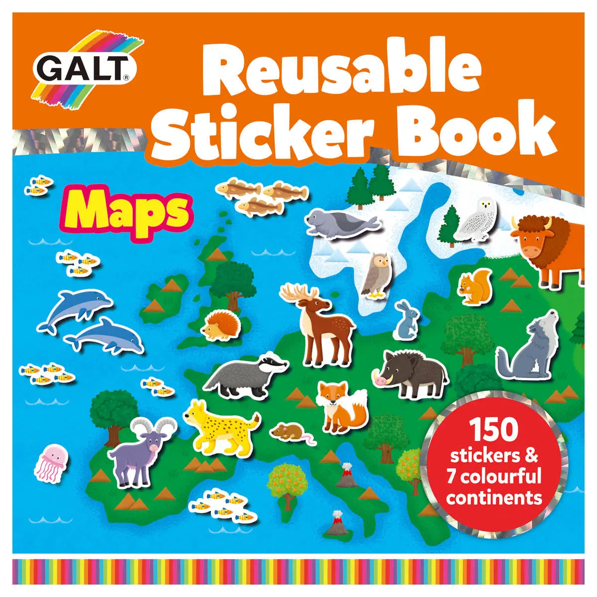 Reusable Sticker Book Maps 1