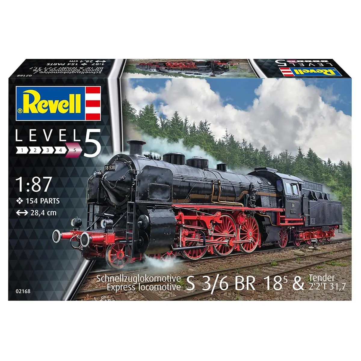 Revell Express Locomotive S3/6 Br18(5) With Tender 2‘2’T 1:87 Model Kit 1