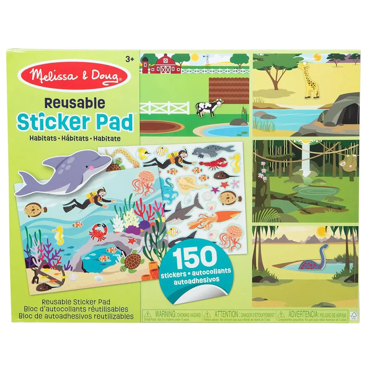 Melissa & Doug Reusable Sticker Pad Habitats 1