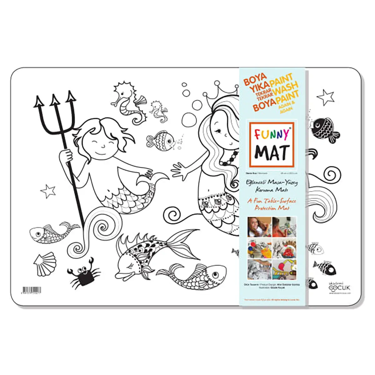 Funny Mat Mermaid Colouring Protection Mat 1
