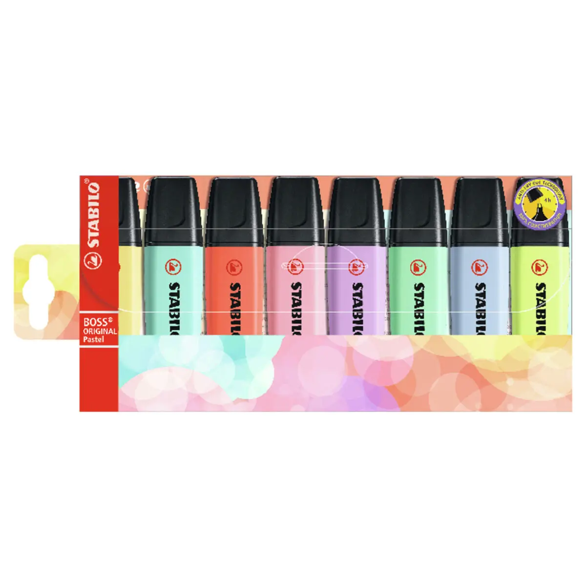 Stabilo Boss Original Pastel Assorted Colours Highlighter Wallet Pack Of 8 1
