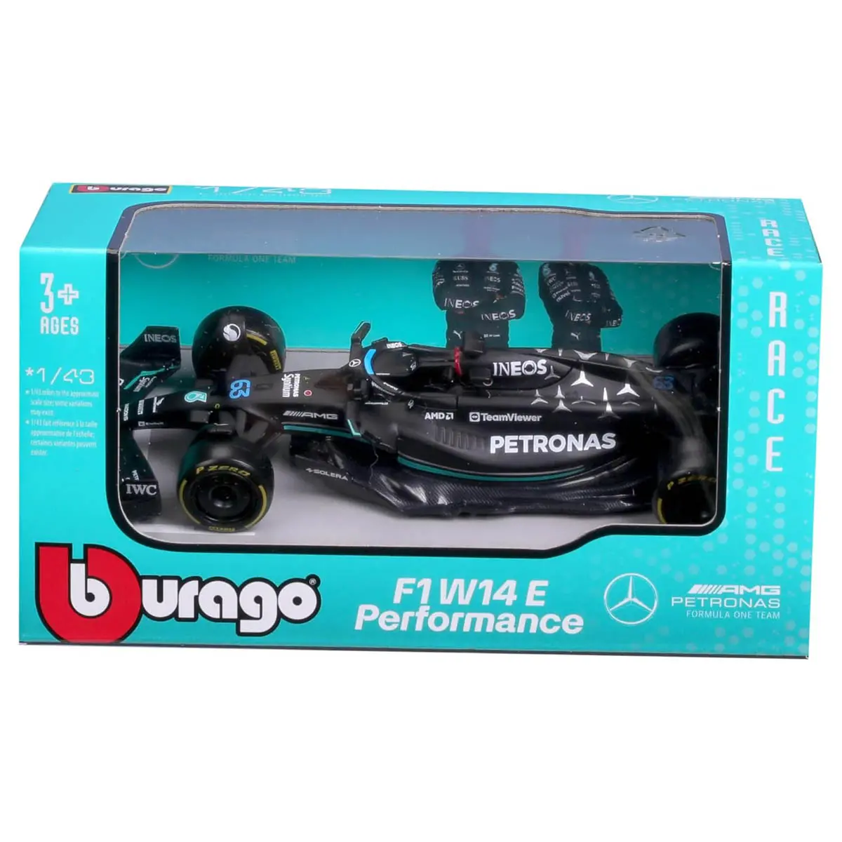 Bburago Amg Petronas Mercedes-Benz F1 W14 E Performance 2023 George Russell.1:43 Race Car 1