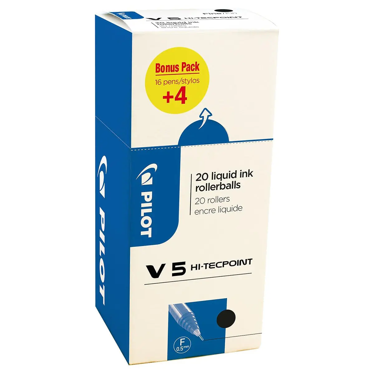 Pilot V5 Liquid Ink Rollerball Fine Line - 20 Piece Pack  (16+4 Free) 1