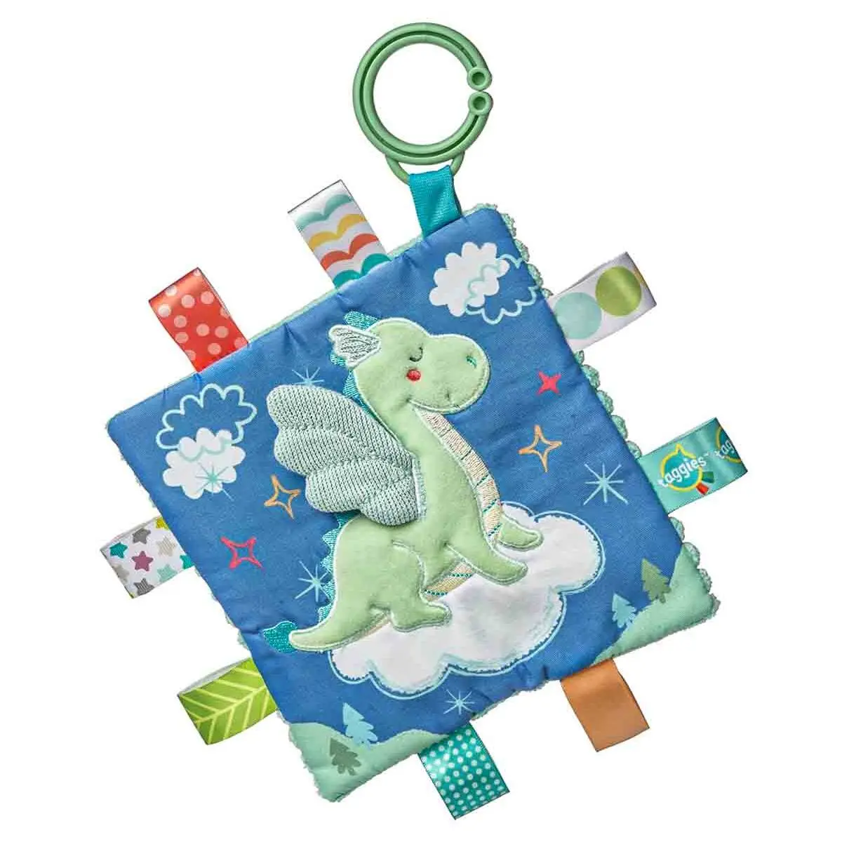 Mary Meyer Taggies Crinkle Me Drax Dragon Soother Activity Toy 1