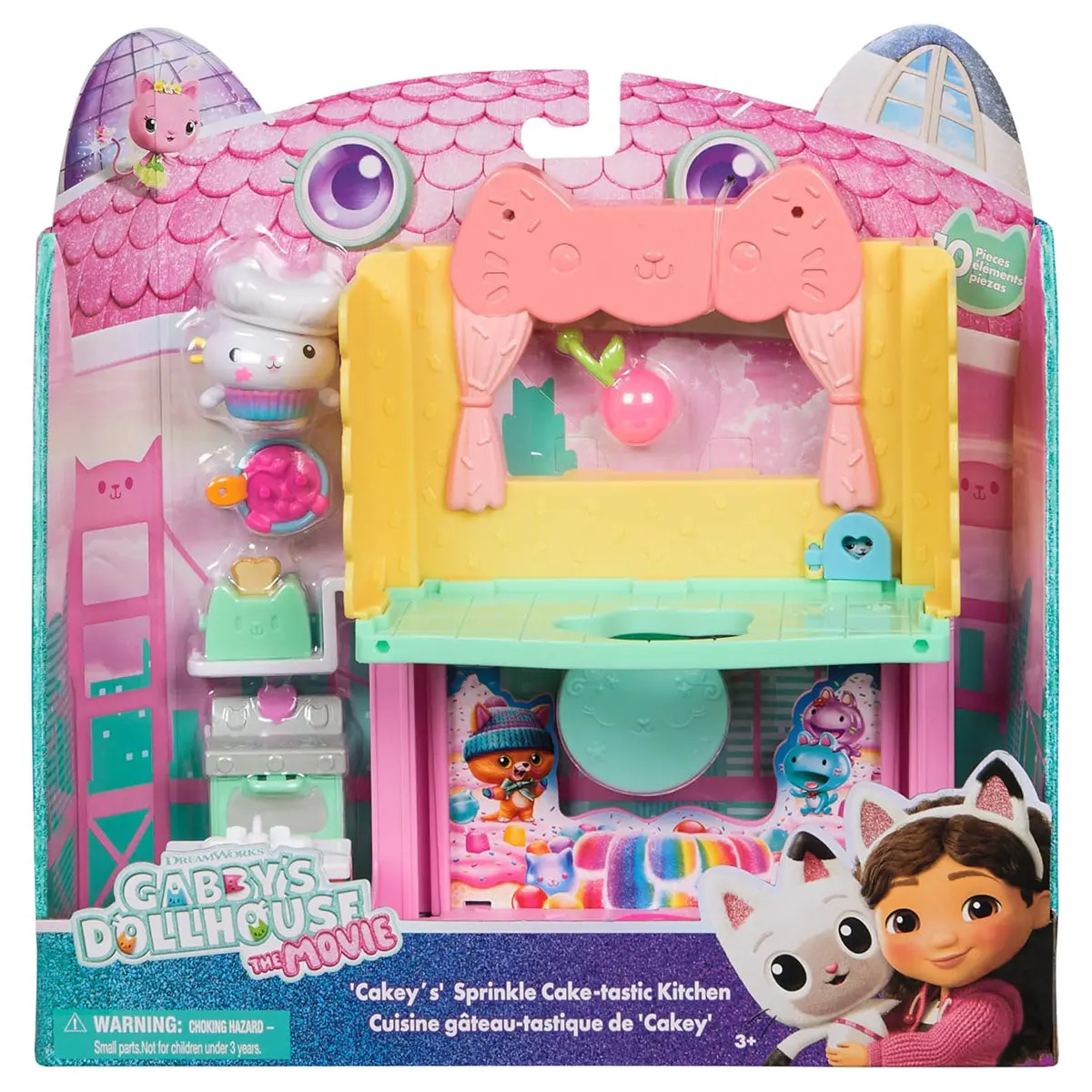Gabby's Dollhouse The Movie: 'Cakey's' Sprinkle Cake-Tastic Kitchen Playset 1