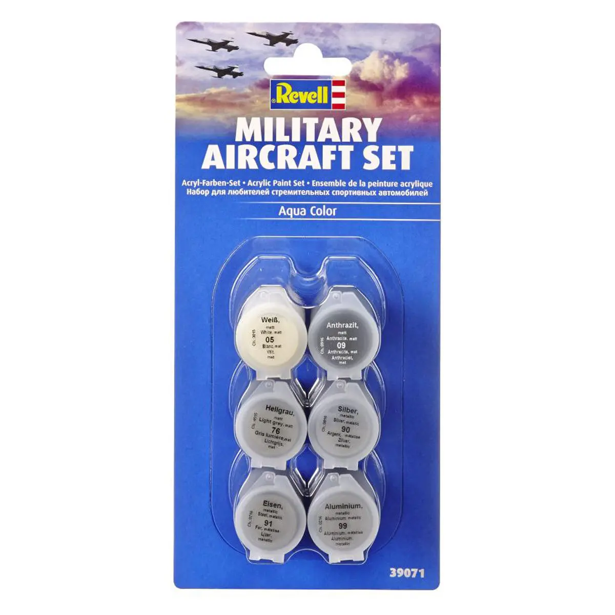 Revell Military Aircraft Set Aqua Colour Acrylic Model Paint (6 Pack) 1