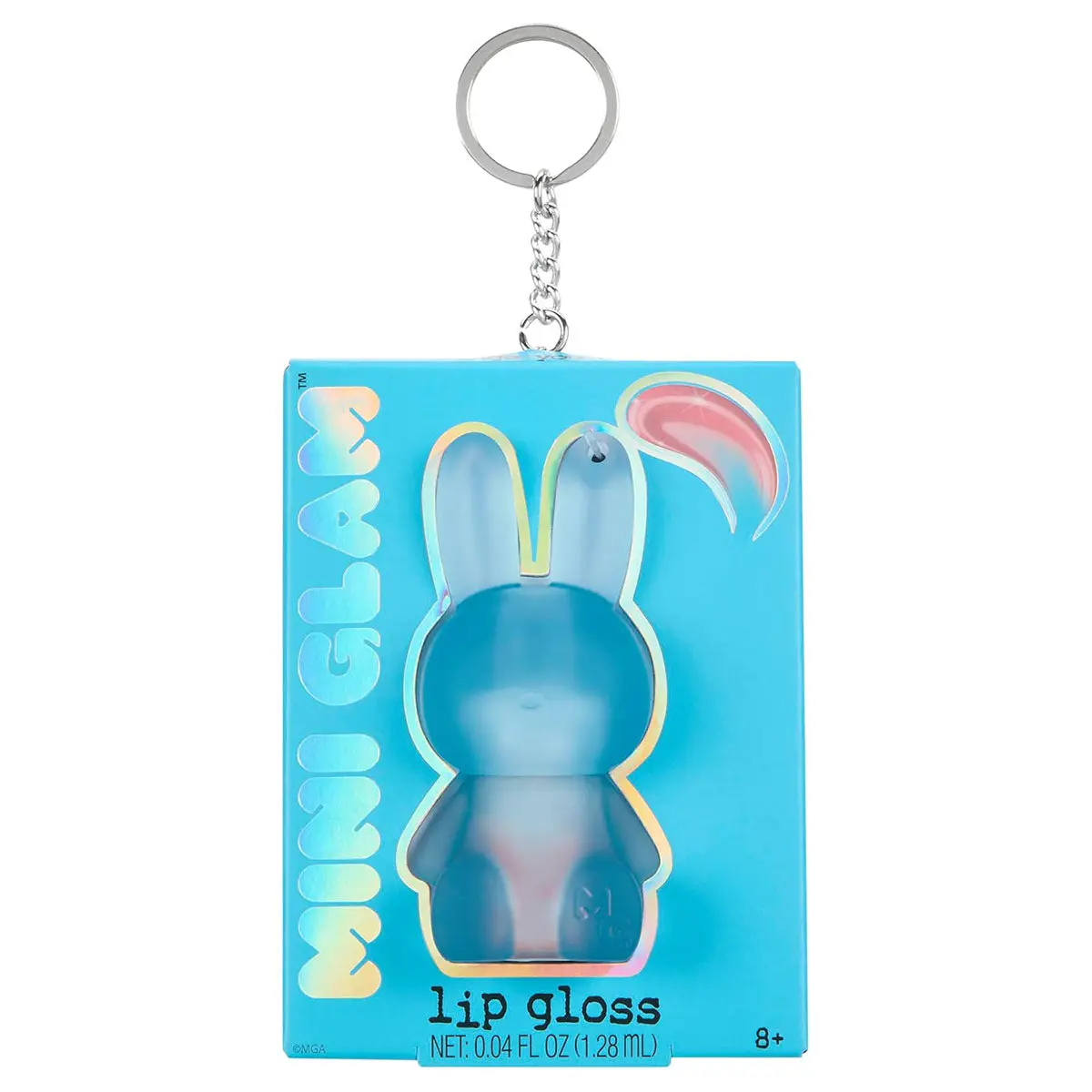 Mini Glam Bunny Lip Gloss Orange You Cute Keychain 1