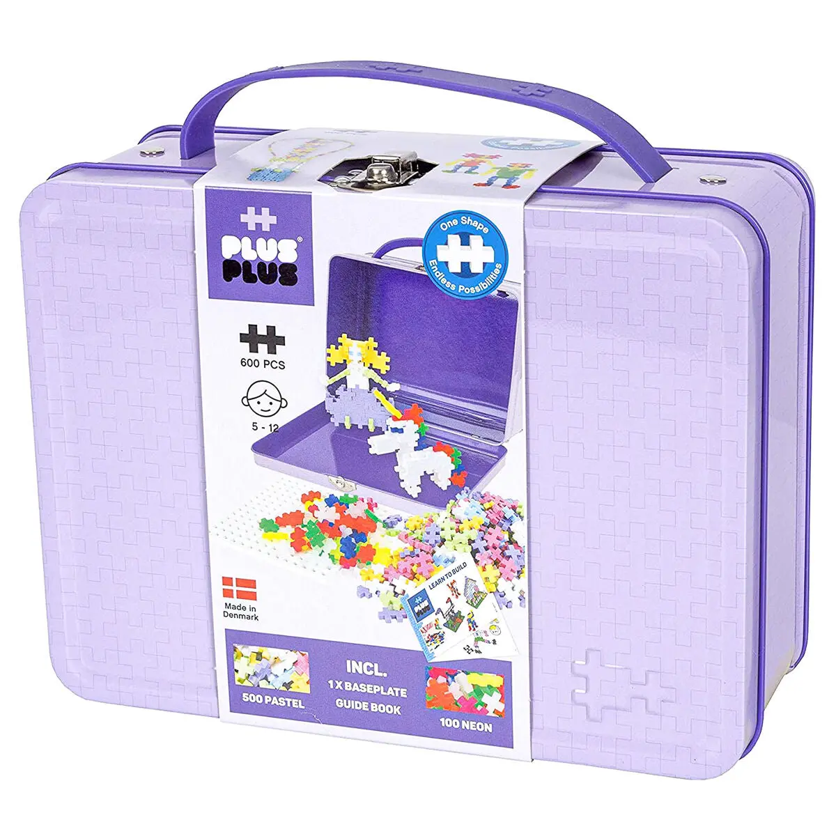 Plus-Plus Pastel Metal Suitcase Building Set 600 Piece 1