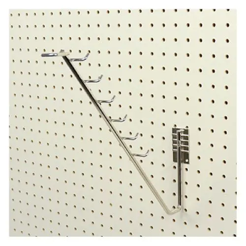 Siffron 7179502272 Heavy Duty Chrome Metal Garden Hoe & Spade Pegboard Hooks - Quantity Of 10 1