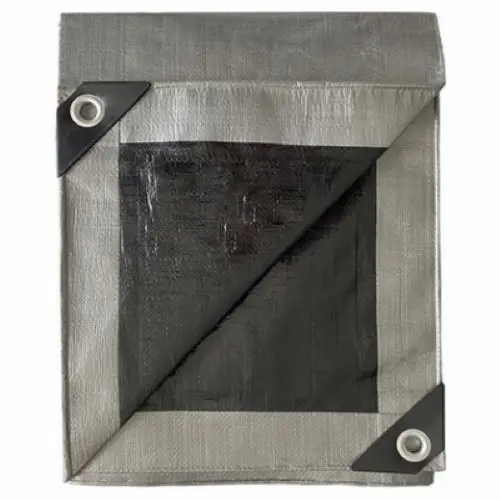 Itm Hd-Gt-Sb-0810 8' Foot X 10' Foot Silver & Black Polyethylene Storage Tarp Cover - Quantity Of 12 1