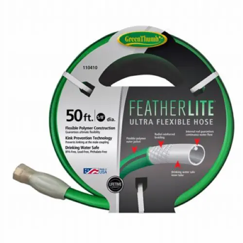 Thumb Gtfthl5850 5/8" Inch X 50' Foot Featherlite Ultra Flexible Anti Kink Garden Hose - Quantity Of 10 1